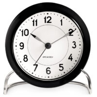 インテリア時計 ARNE JACOBSEN TEBLE CLOCK 2 Arne Jacobsen Station Table Clock - Black - The Century