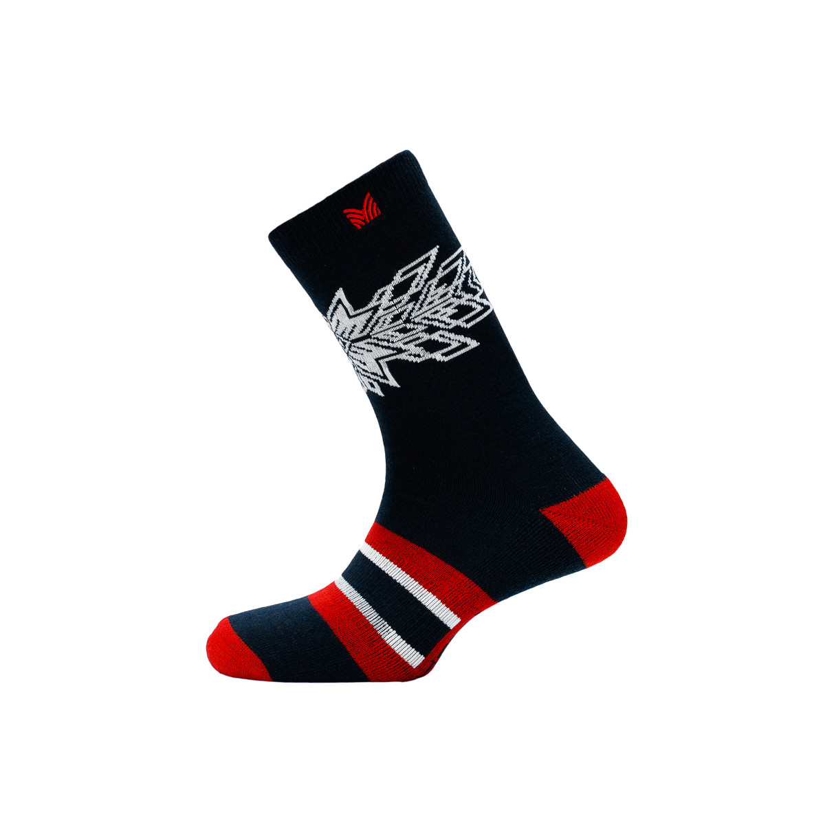 Dale of Norway Spirit Socks Crew Cut L/XL - Navy/Raspberry/Off