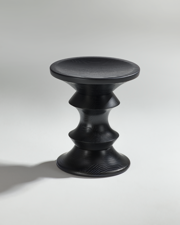 Herman Miller Eames Turned Stool in Black Ash The Century