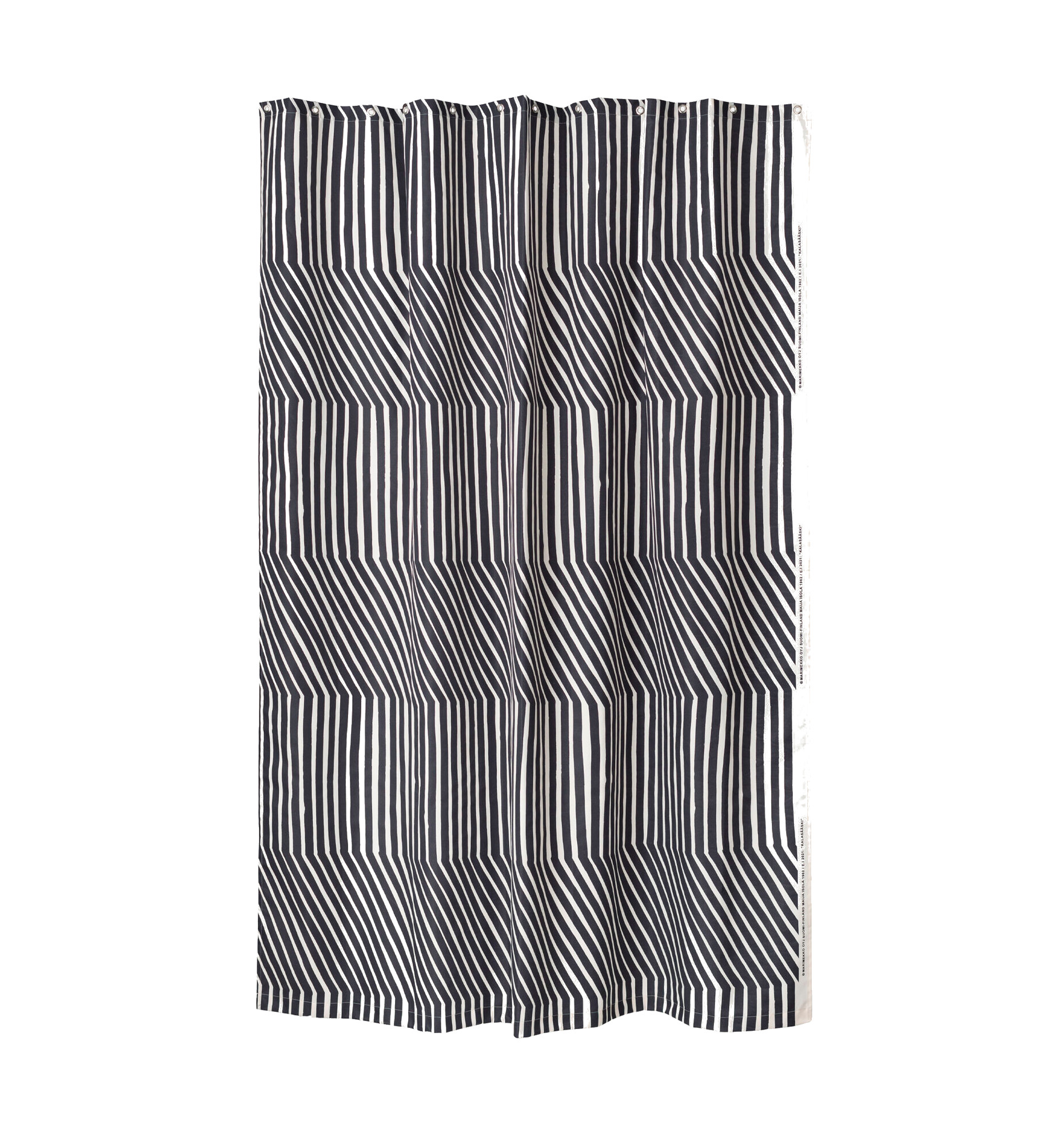 Marimekko Kalasaaski Shower Curtain Off White, Charcoal The Century