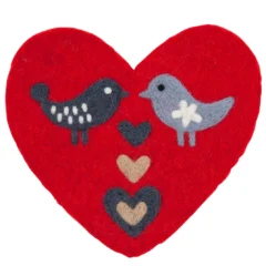 Klippan Felted Pot Mat - Love Birds