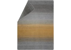 David Fussenegger Savona Throw - Gradient Herringbone Yellow/Grey