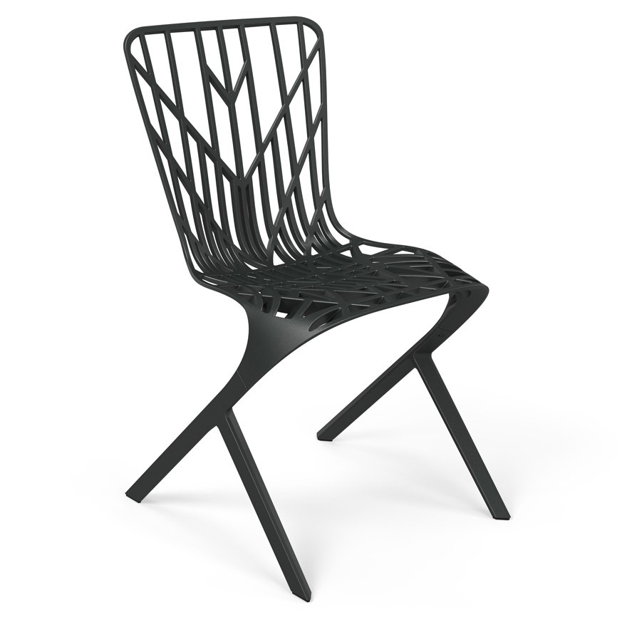 Washington Skeleton Aluminum Side Chair by Knoll - The Century 